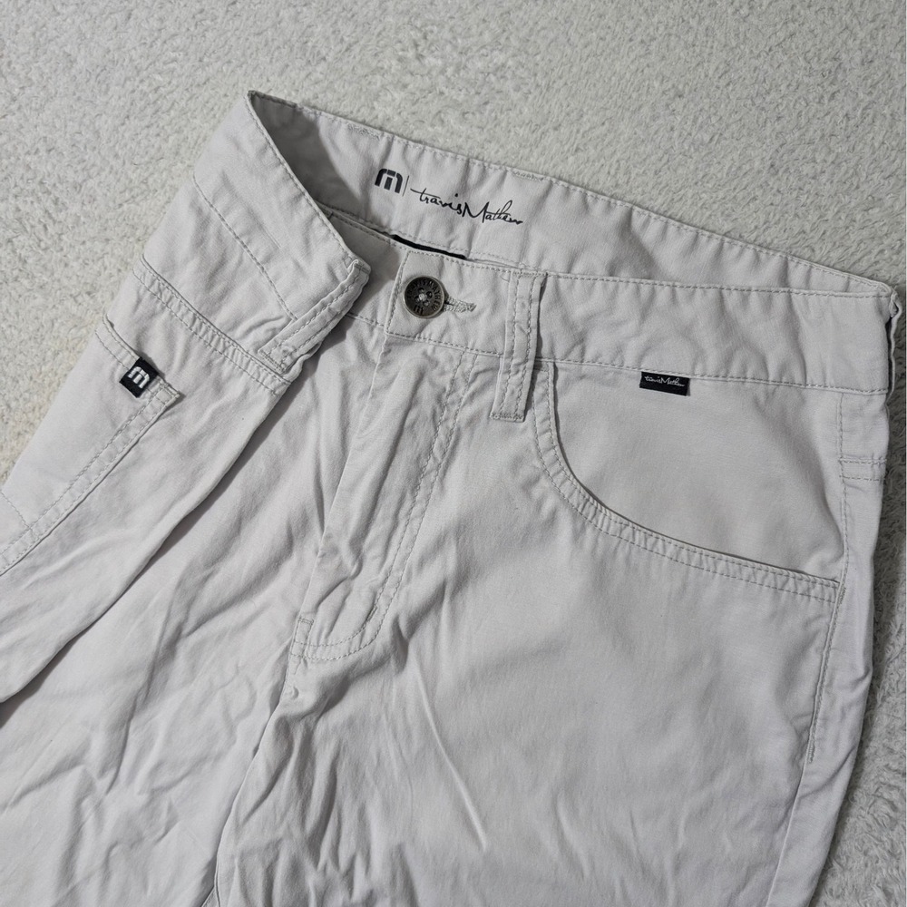 TravisMathew Pants‎ Mens 30/30 Light Gray Stretch Tencel Blend Golf Lightweight